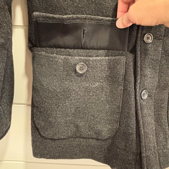 Vintage Roots men's wool blend button up jacket with quilted lining size small - Picture 8 of 16